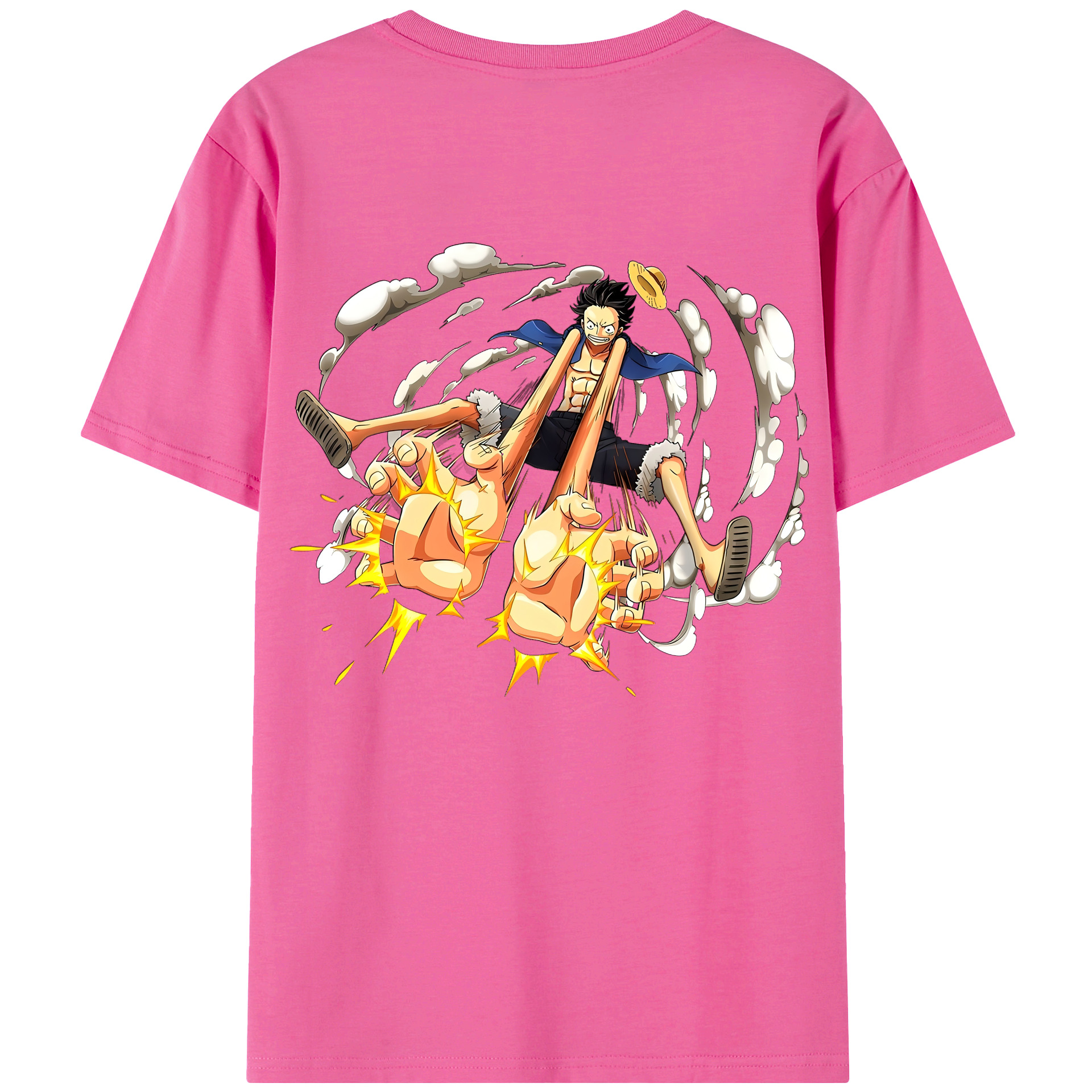 （画像用） ワンピース モンキー・D・ルフィ ONE PIECE Monkey D. Luffy レディース半袖Tシャツ(バックプリント)